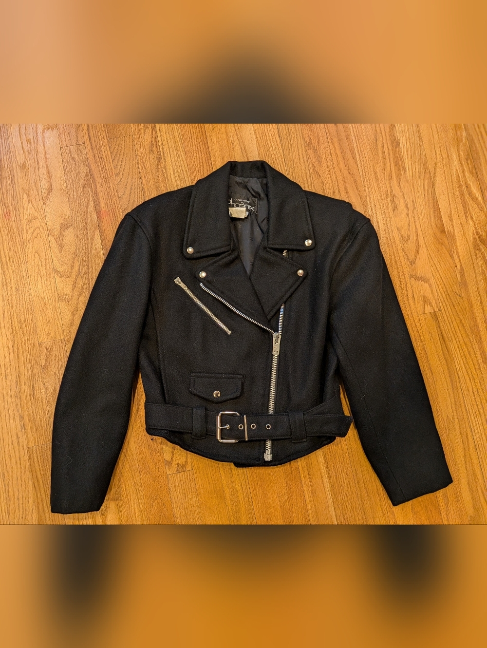 VINTAGE Outerwear by Phoenix Jacket Medium Moto Wool Bomber USA 90s